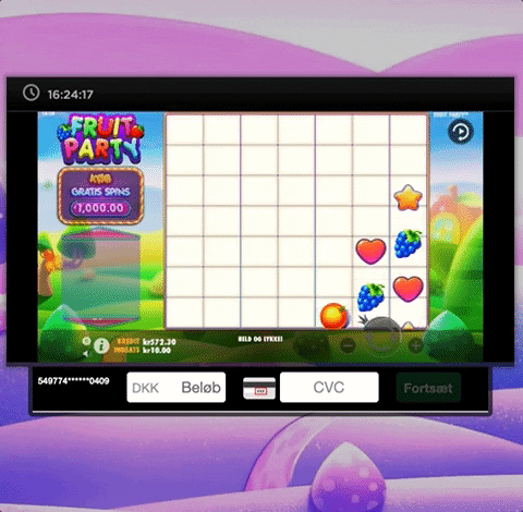Casinoerdanmark giphygifgrabber fruit party spillemaskine slot maskine GIF