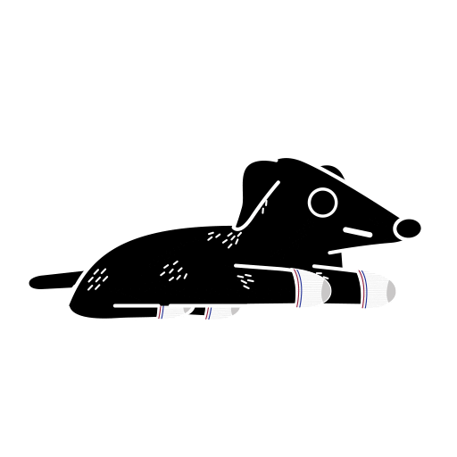 Black Dog Sticker