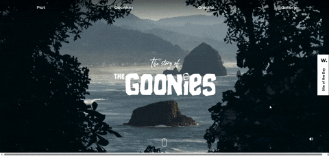 The Goonies Webflow website example