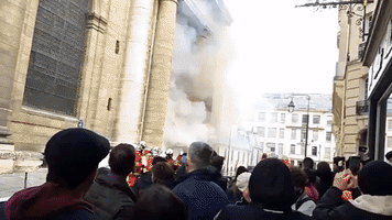Paris Firefighters Respond to Blaze at City's Second Largest Church