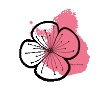 Pink Flower Sticker
