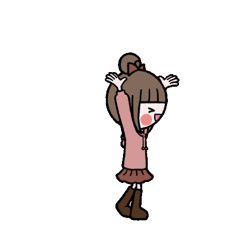 Happy Girl Sticker by おちょう