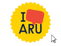 ARUInternational i love aru international aruinternational Sticker