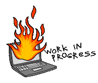Work In Progress Fire Sticker