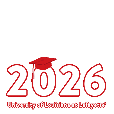 Ul Lafayette Graduation Sticker by University of Louisiana at Lafayette