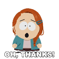Thanks Sticker by South Park