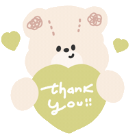 Bear Thank You Sticker