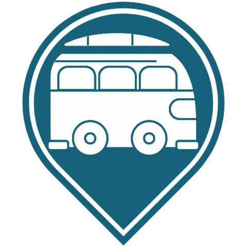 Camp Van Sticker by bevanlifer