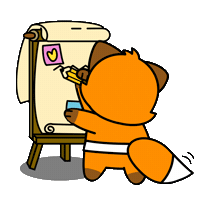 Cutefox Sticker by Artably 