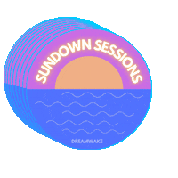 dreamwakeacademy sunset surfing wakesurf sundown Sticker