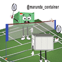 kirimkontainer marco badminton container kontainer Sticker