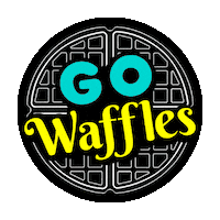 GoWaffles logo spin delivery spinning Sticker