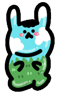 Bunny Sky Sticker by Playbear520_TW