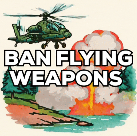 Ban Flying Weapons GIF by The LSD Hotel
