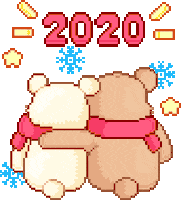 Bear Love Sticker by KawaiiPixelArts