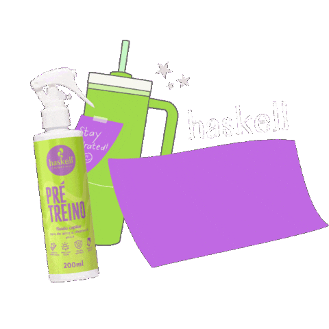 Academia Pre Treino Sticker by Haskell Cosméticos