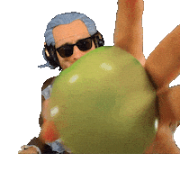 Green Apple Eating Sticker