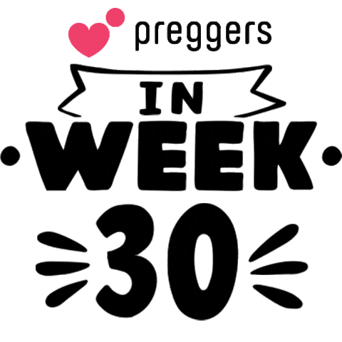 Pregnancy 30 Weeks Sticker by Preggers
