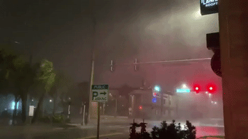 Strong Winds as Hurricane Nicole Makes Landfall in Florida