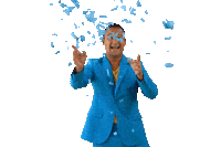 MarcoKraatsEntertainment party singer carnaval confetti Sticker
