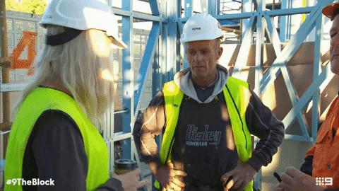high five norm and jess GIF by theblock