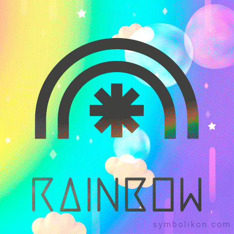 Symbolikon giphyupload rainbow colors bubbles GIF