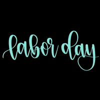 Labor Day Calligraphy GIF