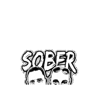 Sober Not Mature Sticker by The Sober Curator