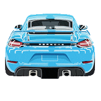 ribafuga car blue porsche classic car Sticker