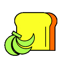 Banana Bread Cooking Sticker by MasksForUnity