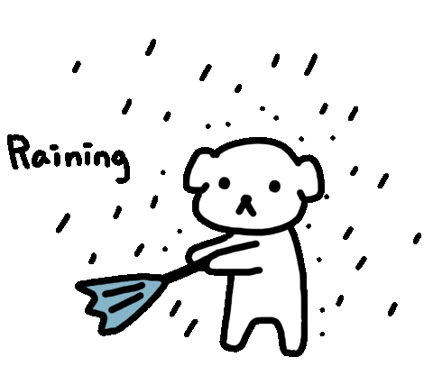 mashmell_artist giphyupload rain umbrella lana Sticker