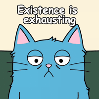 Blue Cat Burnout GIF