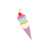 Happy Ice Cream Sticker