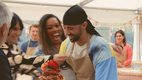 Friends Hug GIF by The Great British Bake Off