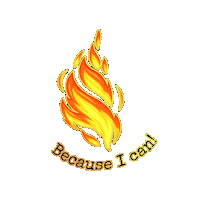 Because I Can Flame Sticker by kipatiivola
