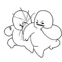 fattyho fight fighting arts fatty Sticker