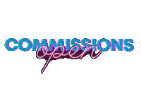 Laylavito_ text glitter open commissions Sticker