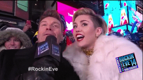 Licking Miley Cyrus GIF by New Year's Rockin' Eve