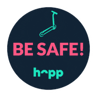 Hopp_bike on my way scooter omw be safe Sticker