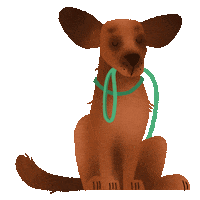 Dog Walk Sticker by Artificial Group