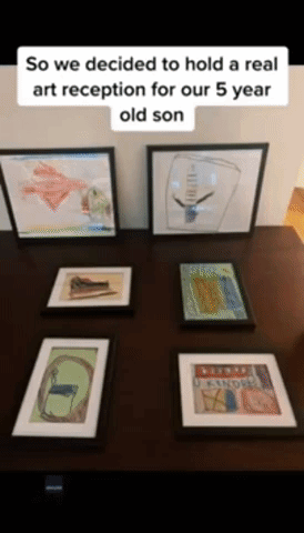 Family Hosts Art Show to Encourage 5-Year-Old's Creativity