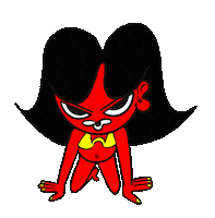Angry Girl Sticker