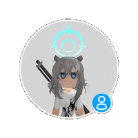kountermeasures roblox blue archive kmk shiroko Sticker
