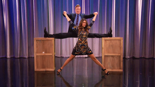 nina dobrev conan obrien GIF by Team Coco