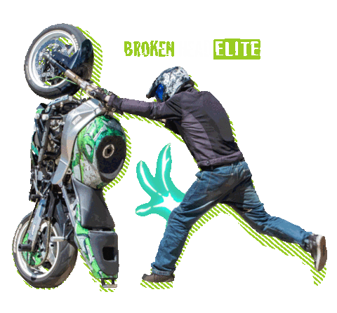 Motorcycle Stunt Sticker by Broken Head