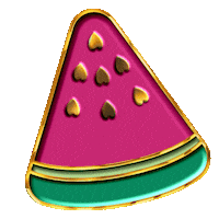 Gold Watermelon Sticker by Guided by Light Art
