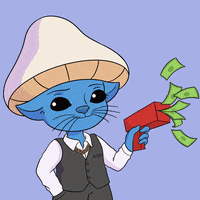 RealSmurfCat cat money crypto gun GIF