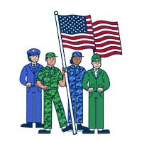 Memorial Day Service Sticker by Snap Finance