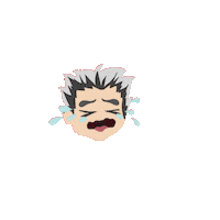 Crashlea sad crying chibi bokuto Sticker