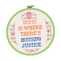 Cross Stitch Rent Sticker by INTO ACTION